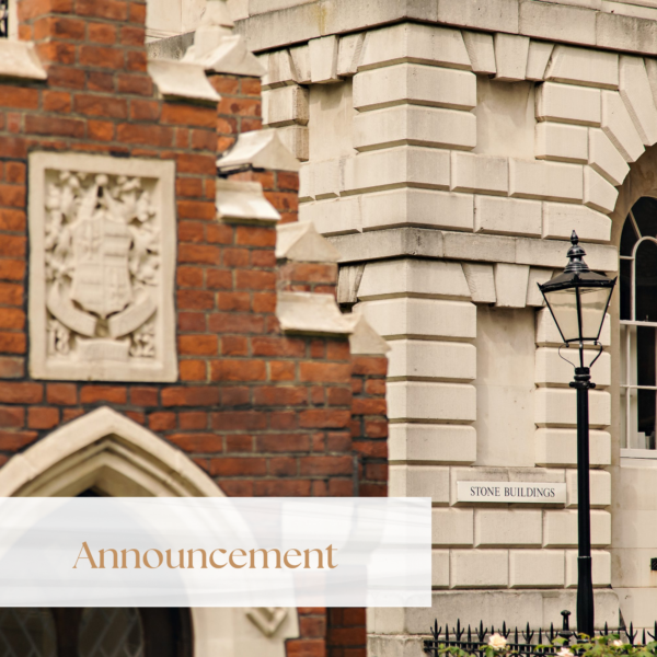 4 Stone Buildings are delighted to announce that we have been shortlisted for two awards at the Chambers and Partners UK Bar Awards 2026
